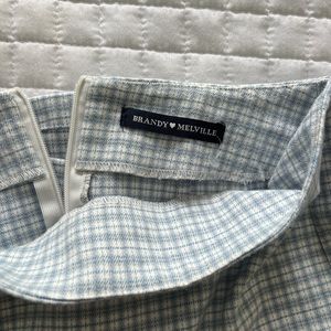 Brandy Melville Blue and White Plaid Skirt